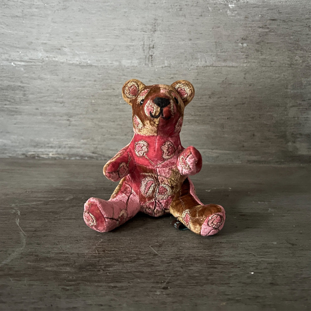 【Anke Drechsel】シルクベルベット ベア Mimosa Shaded Light Rouge Bear Small