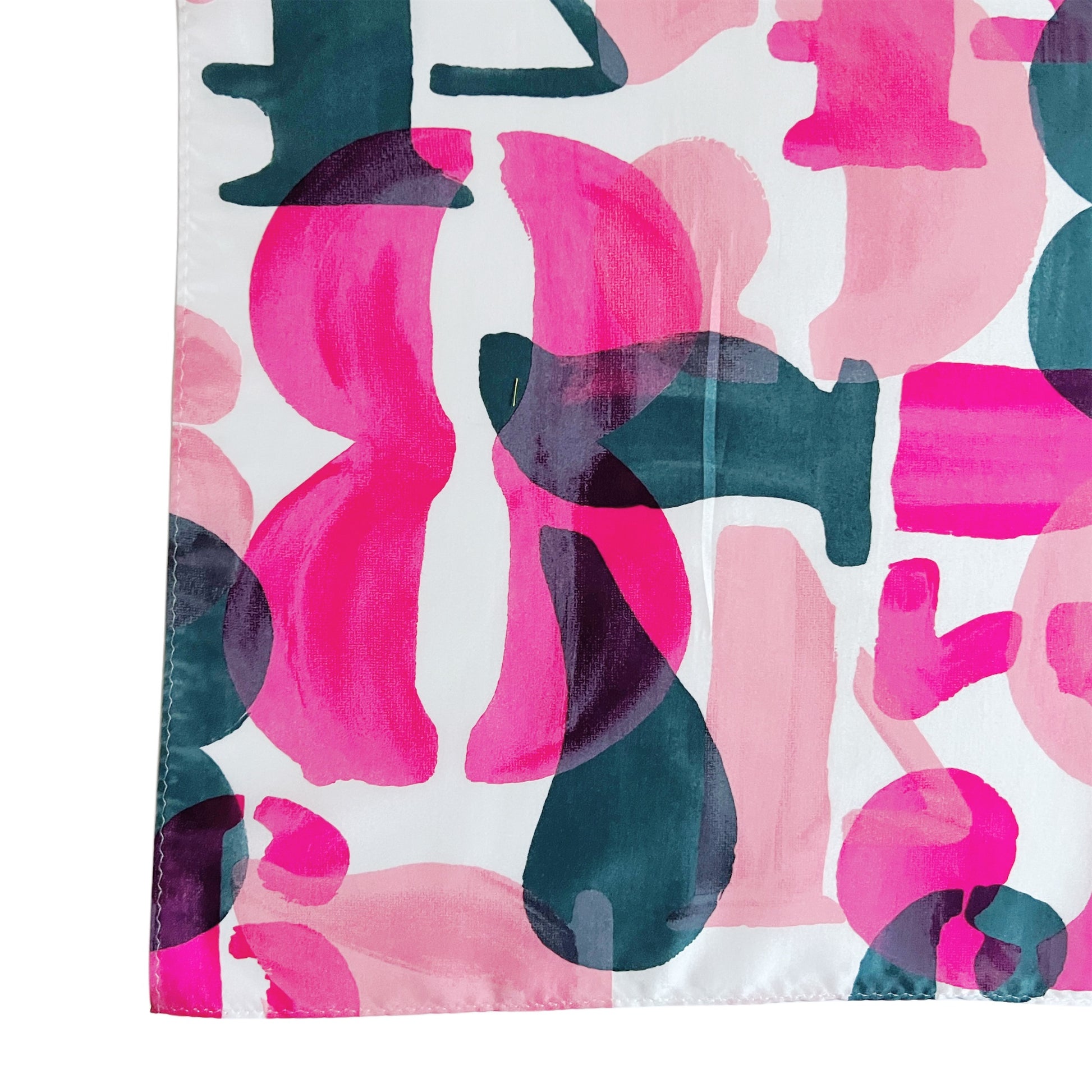 【Sayoko.M】silk scarf numbers pink