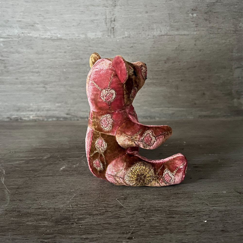 【Anke Drechsel】シルクベルベット ベア Mimosa Shaded Light Rouge Bear Small