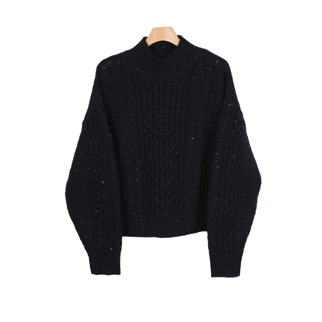 【ohta】navy sweater kn-01N