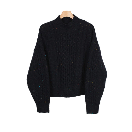 【ohta】navy sweater kn-01N
