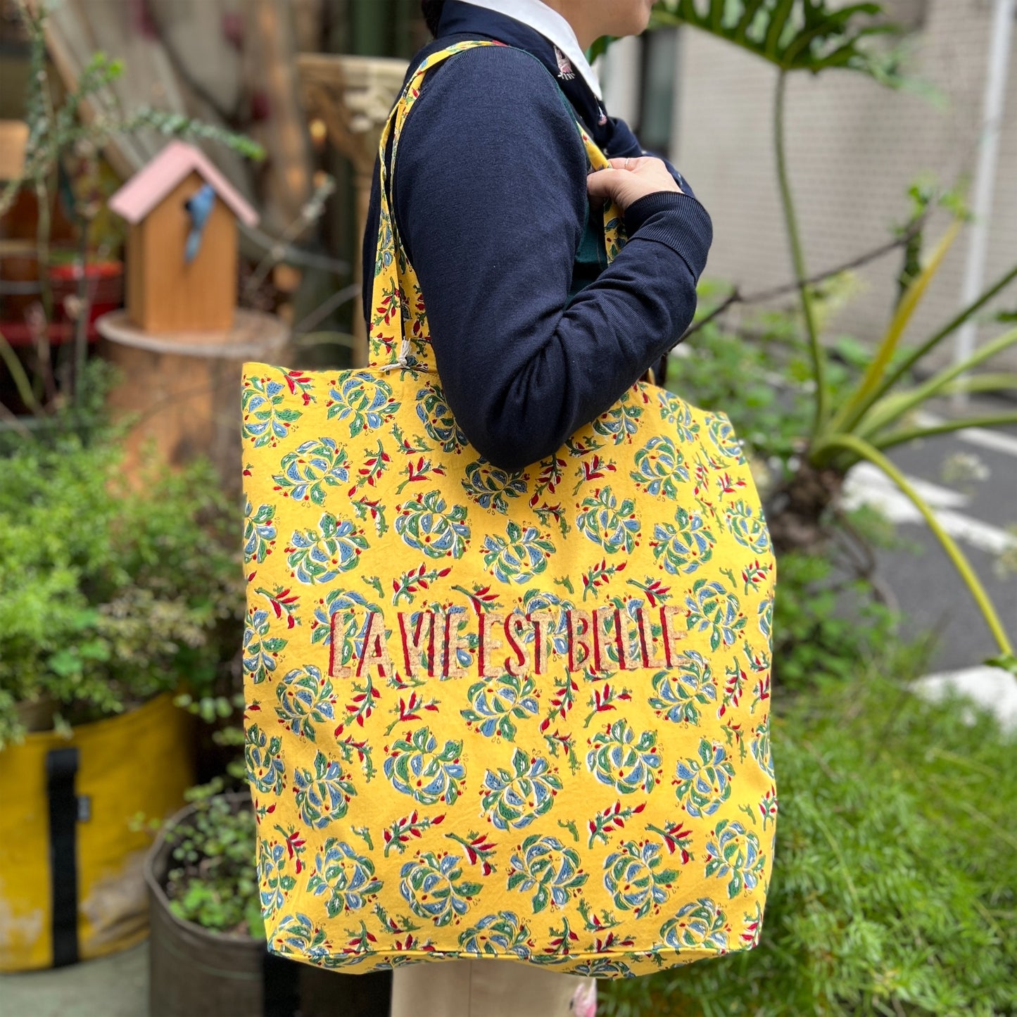 【Jamini】Sarso Tote bag_La vie est belle