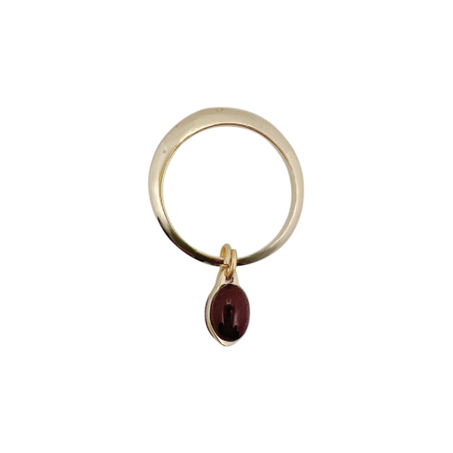 【helena rohner】fine round gold plated brass ring with stone_cornelian