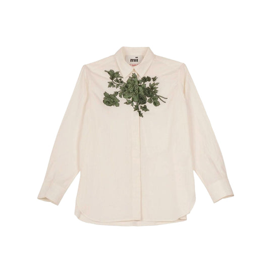 【Mii Collection】Printed Hand Embriudered Shirt #65