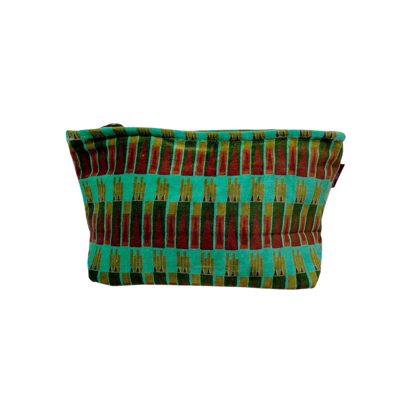 【Les Touristes】ベルベットポーチ velvet washbag-green