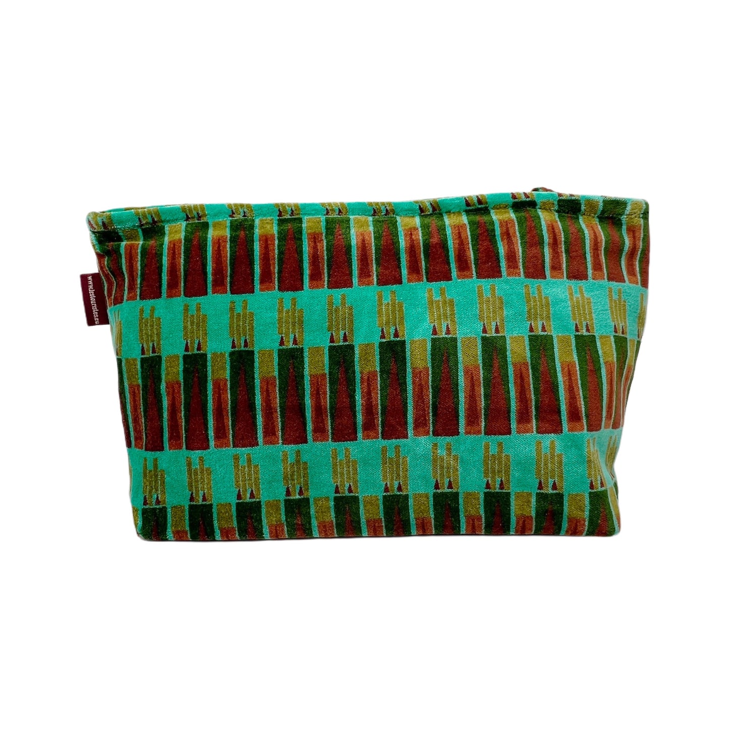 【Les Touristes】ベルベットポーチ velvet washbag-green