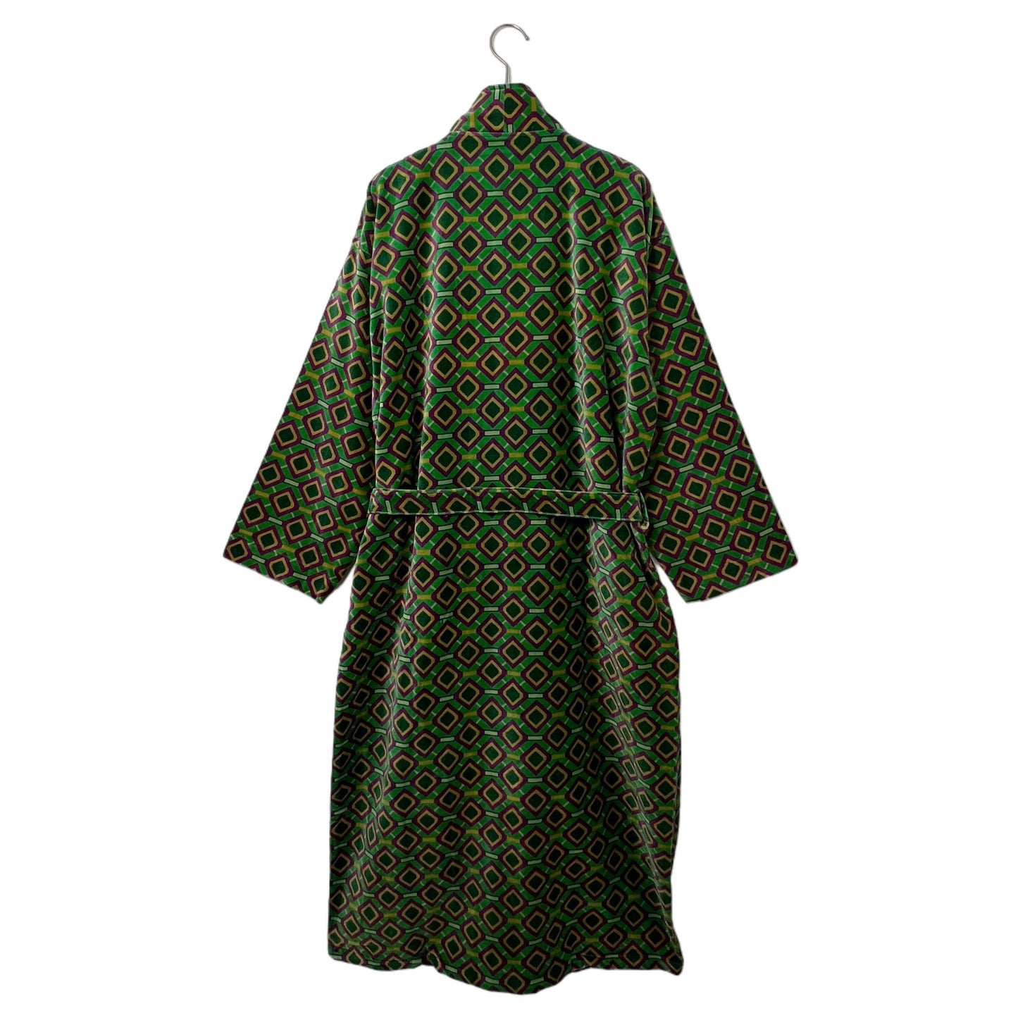 【Les Touristes】ベルベットガウン velvet dressing gown-famara green