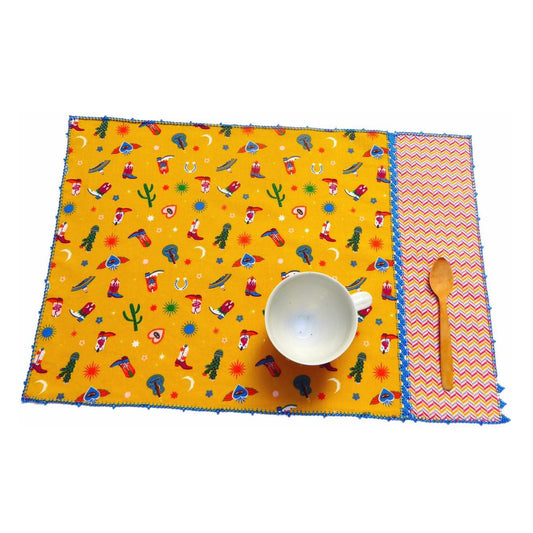 【Leo Atlante】Placemat_texas+zig-zag_sun