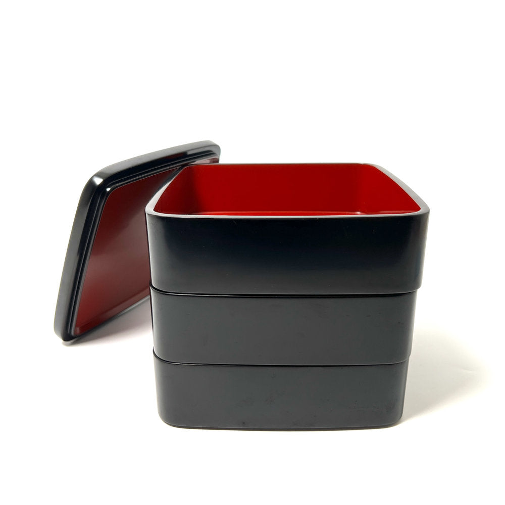 【塗師屋いち松】重箱 3段黒