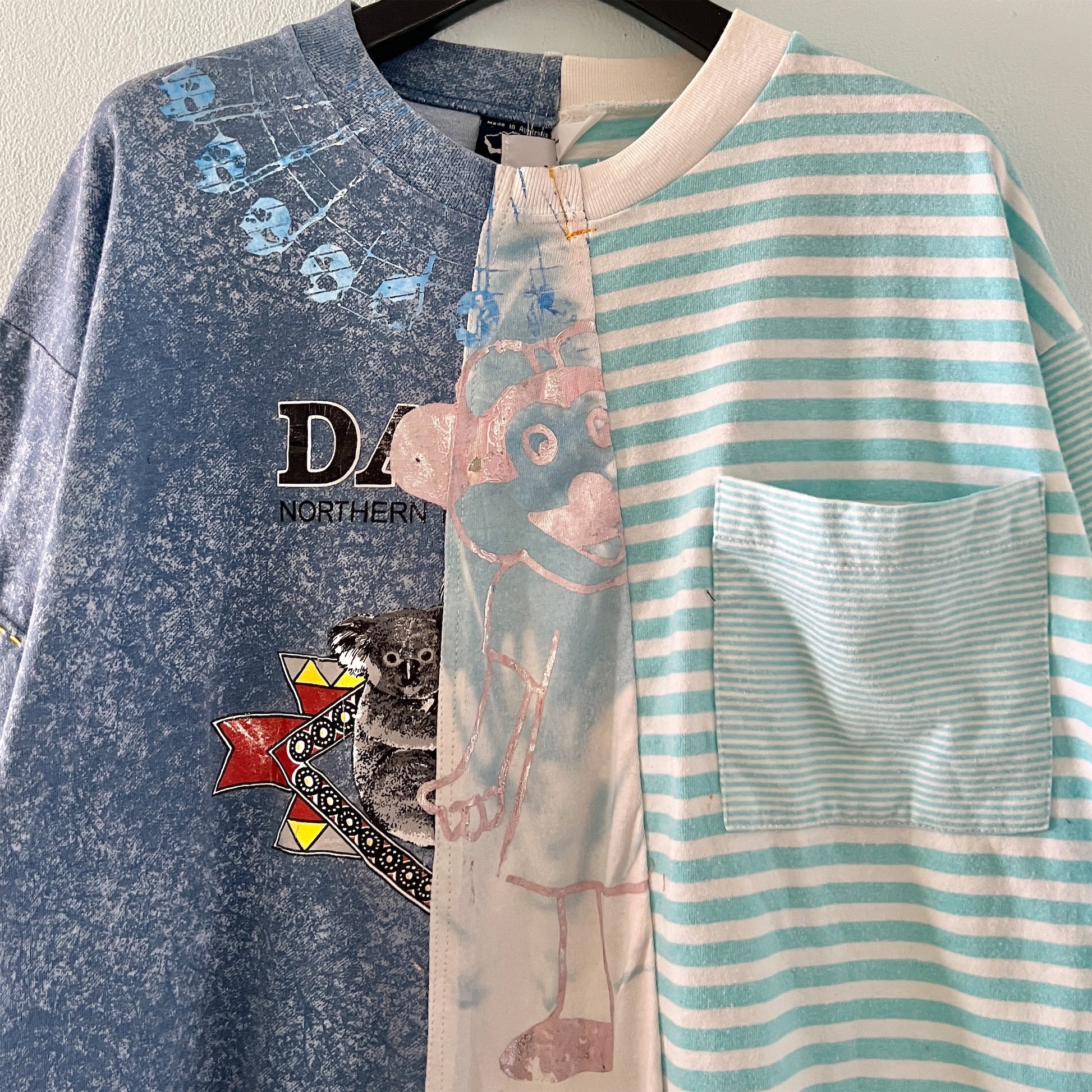 【nisai】古着解体再構築の遊園地のTシャツ R011