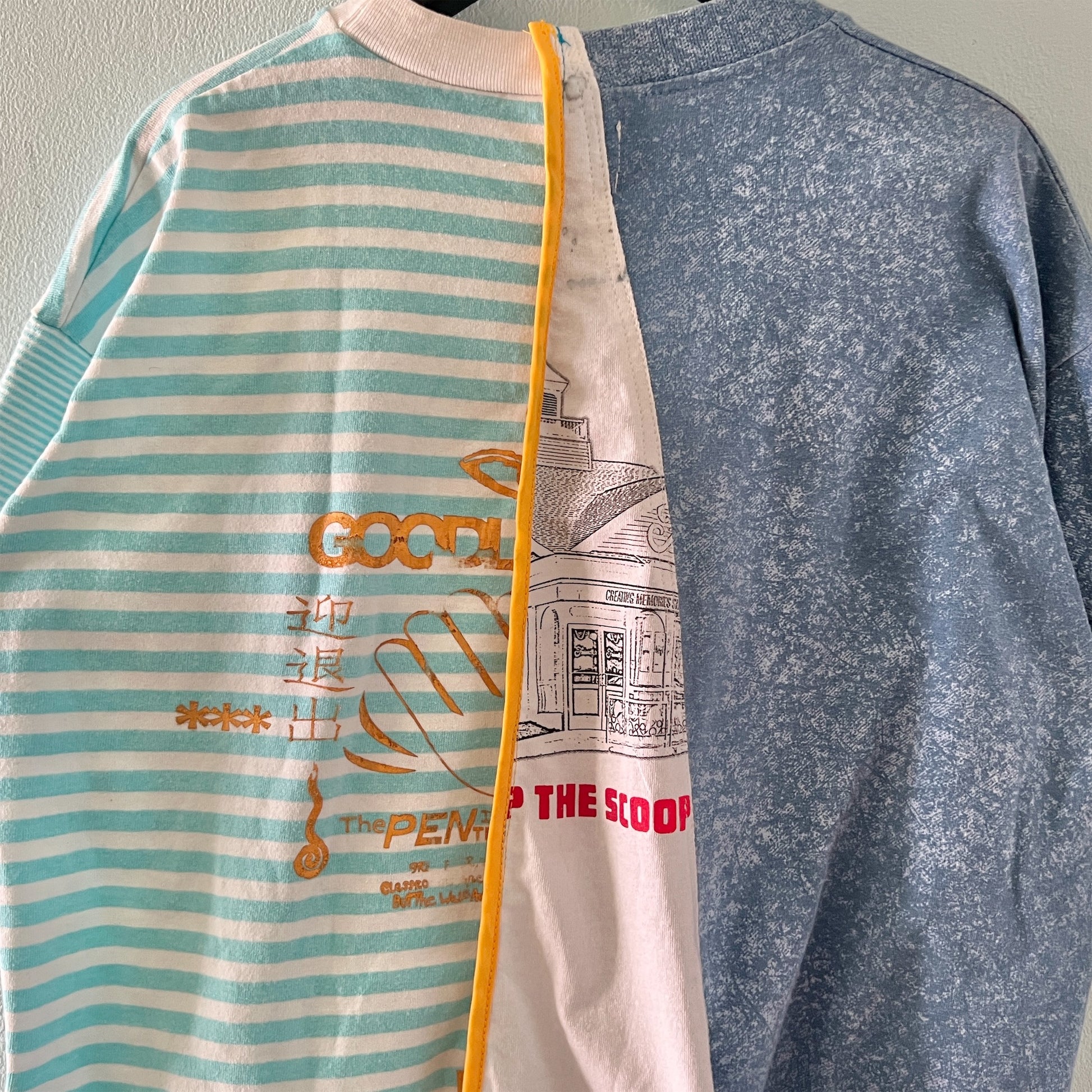 【nisai】古着解体再構築の遊園地のTシャツ R011
