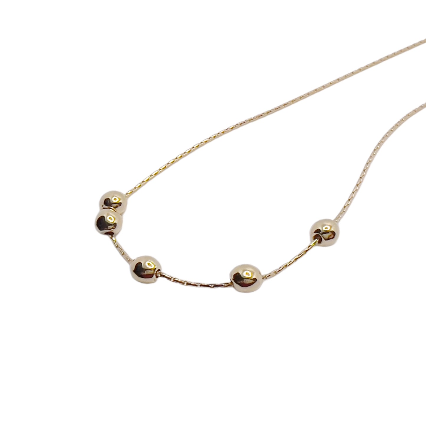 【Helena Rohner】small round gold plated brass beads necklace