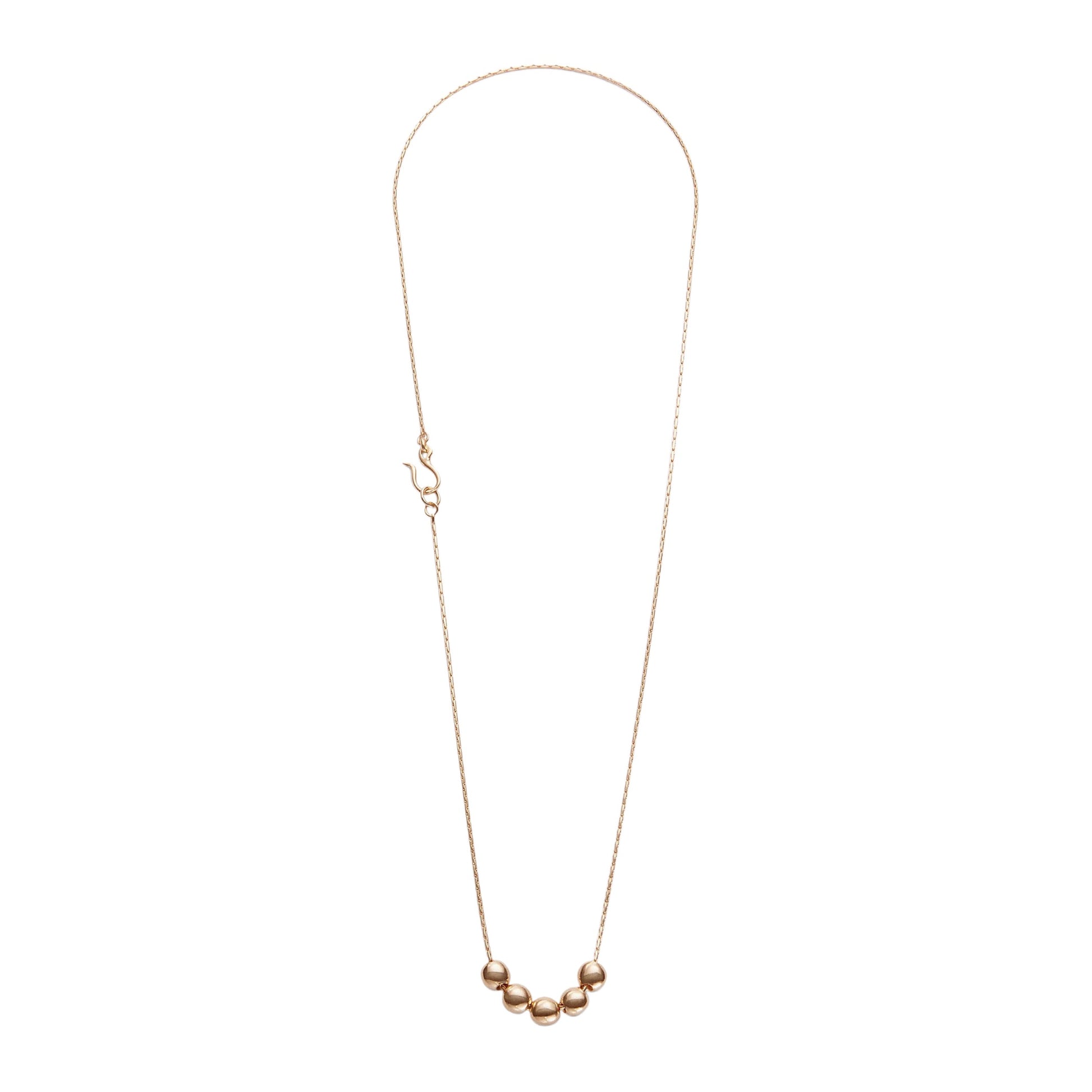 【Helena Rohner】small round gold plated brass beads necklace