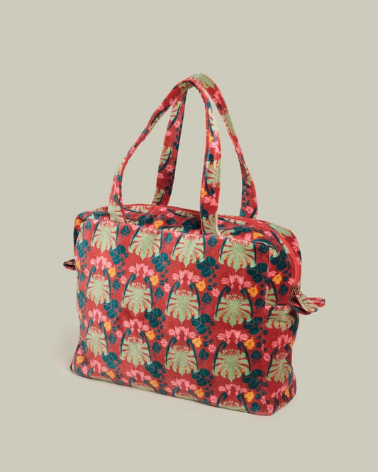 【Les Touristes】Velvet Handbag_brick