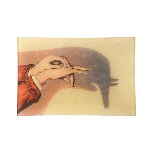 【JOHN DERIAN】デコパージュプレートElephant Shadow Puppet