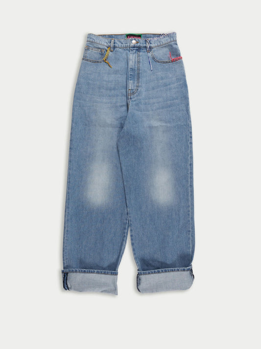 【LA FETICHE】stonewashed boyfriend jean s