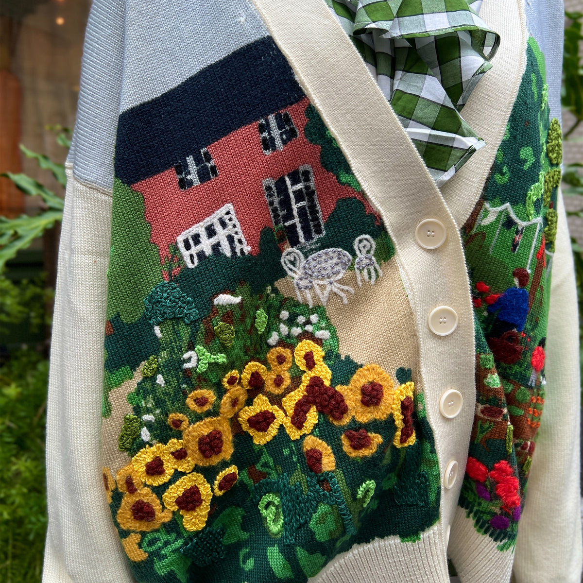 【Mii Collection】Printed Hand Embroidered Cardigan #01