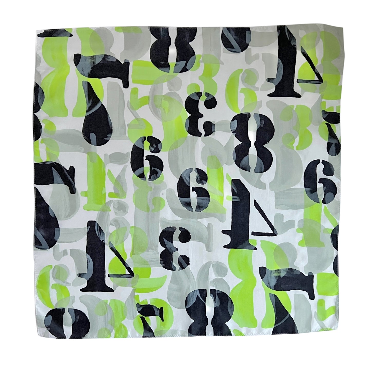 【Sayoko.M】silk scarf numbers green