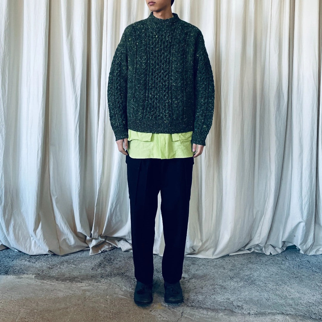 【ohta】green sweater kn-01G