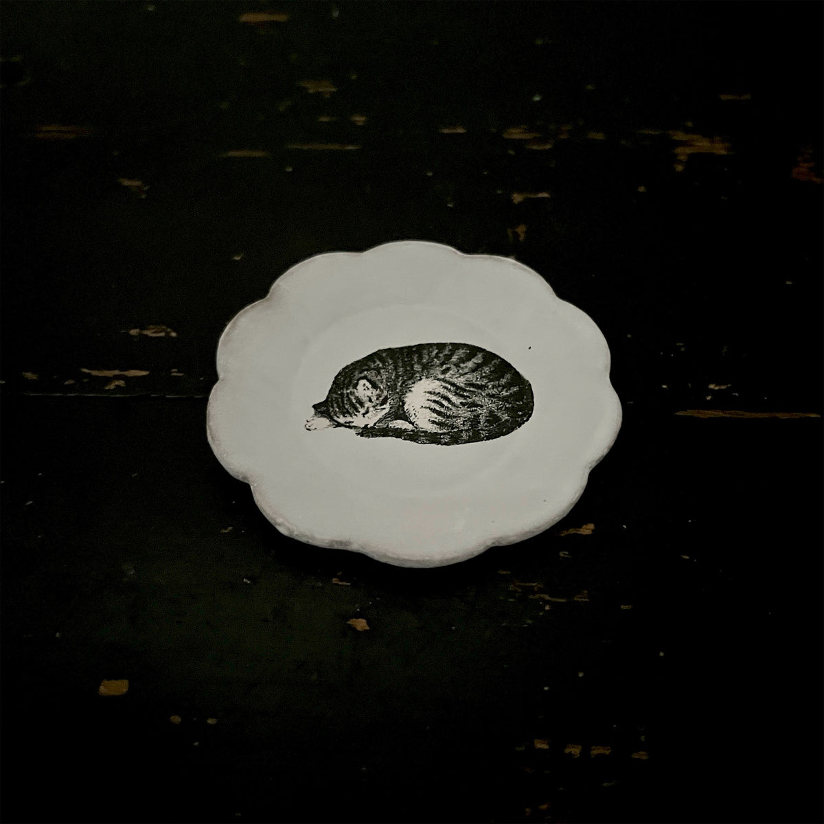 【Astier de Villatte】Small Sleeping Cat Dish