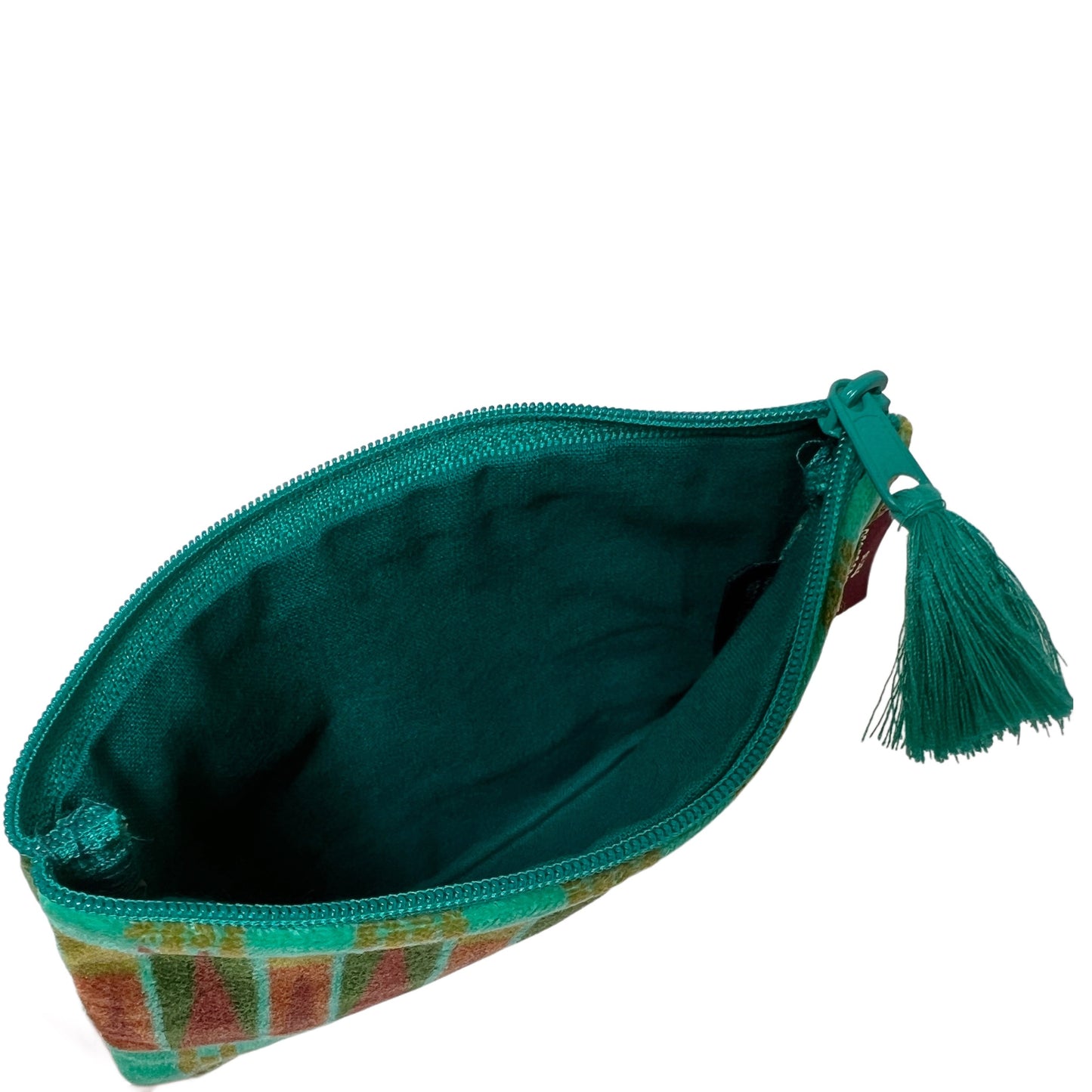 【Les Touristes】ベルベットポーチ velvet small flat purse-green