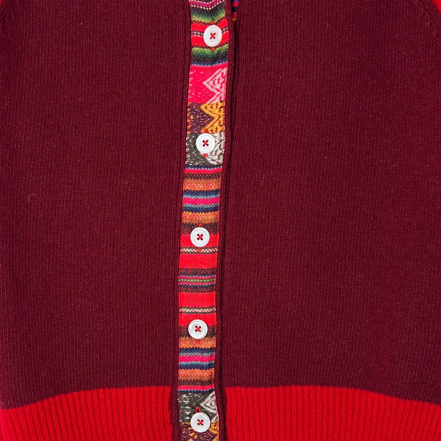 【La Prestic Ouiston】round neck cardigan with elbow patch