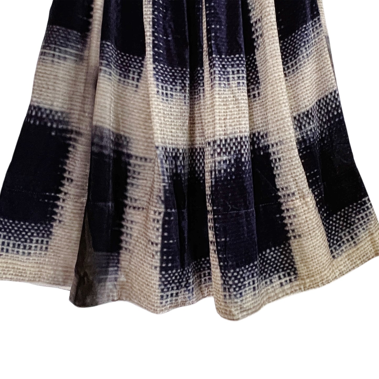 【colomba ledddi】Skirt_Gonna Martina_Silk velvet_Ikat Fiore Giallo