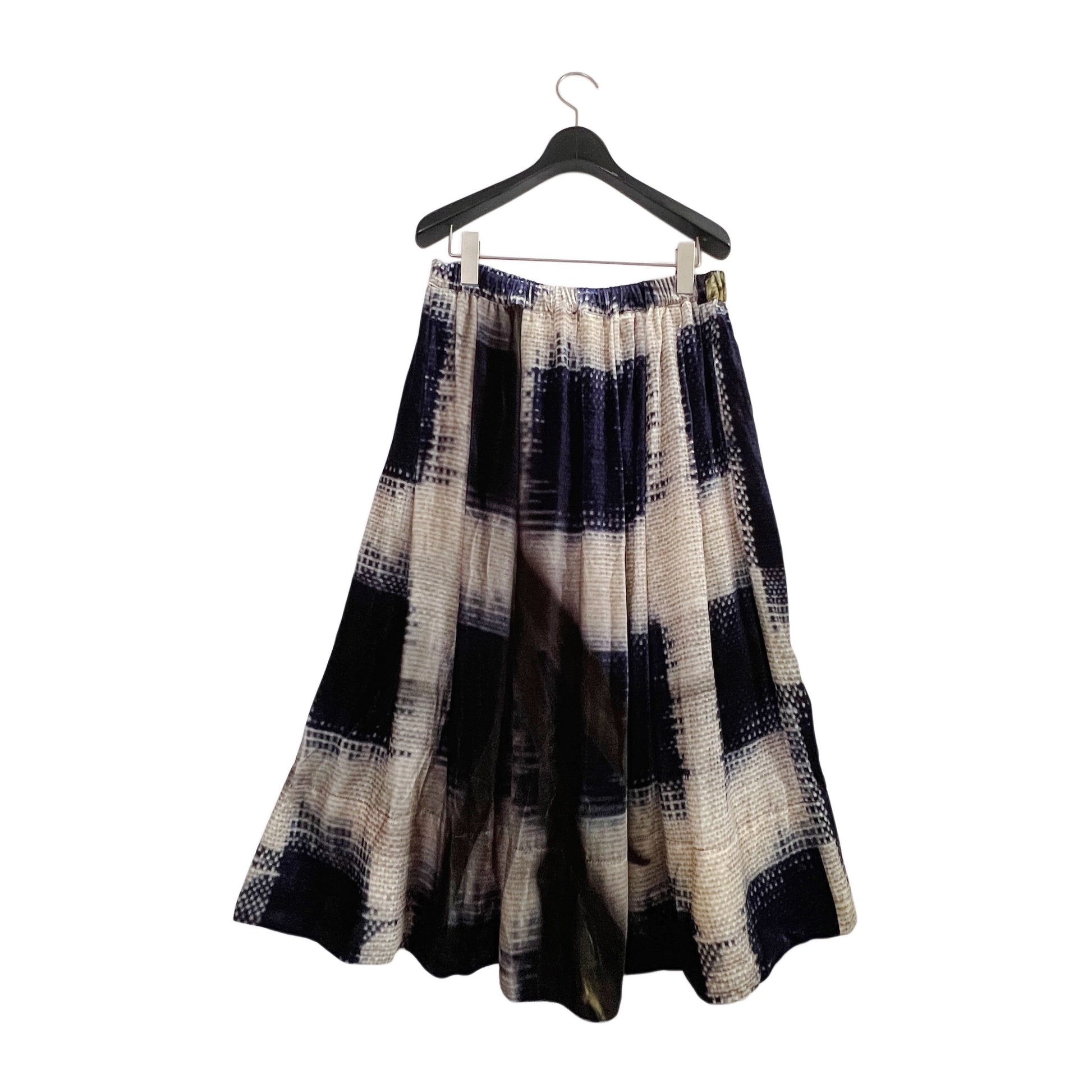 【colomba ledddi】Skirt_Gonna Martina_Silk velvet_Ikat Fiore Giallo