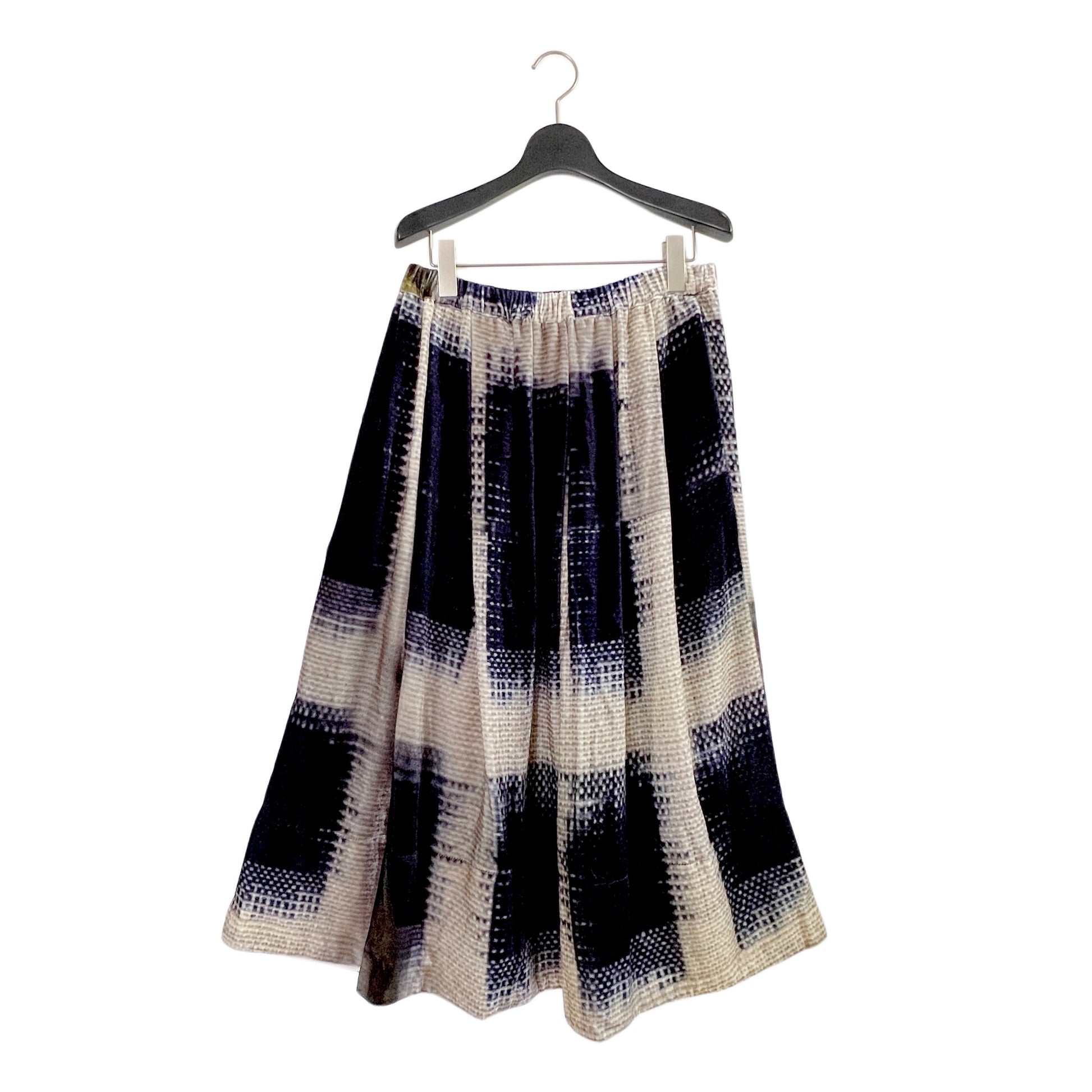 【colomba ledddi】Skirt_Gonna Martina_Silk velvet_Ikat Fiore Giallo