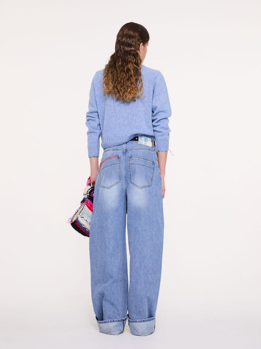 【LA FETICHE】stonewashed boyfriend jean s