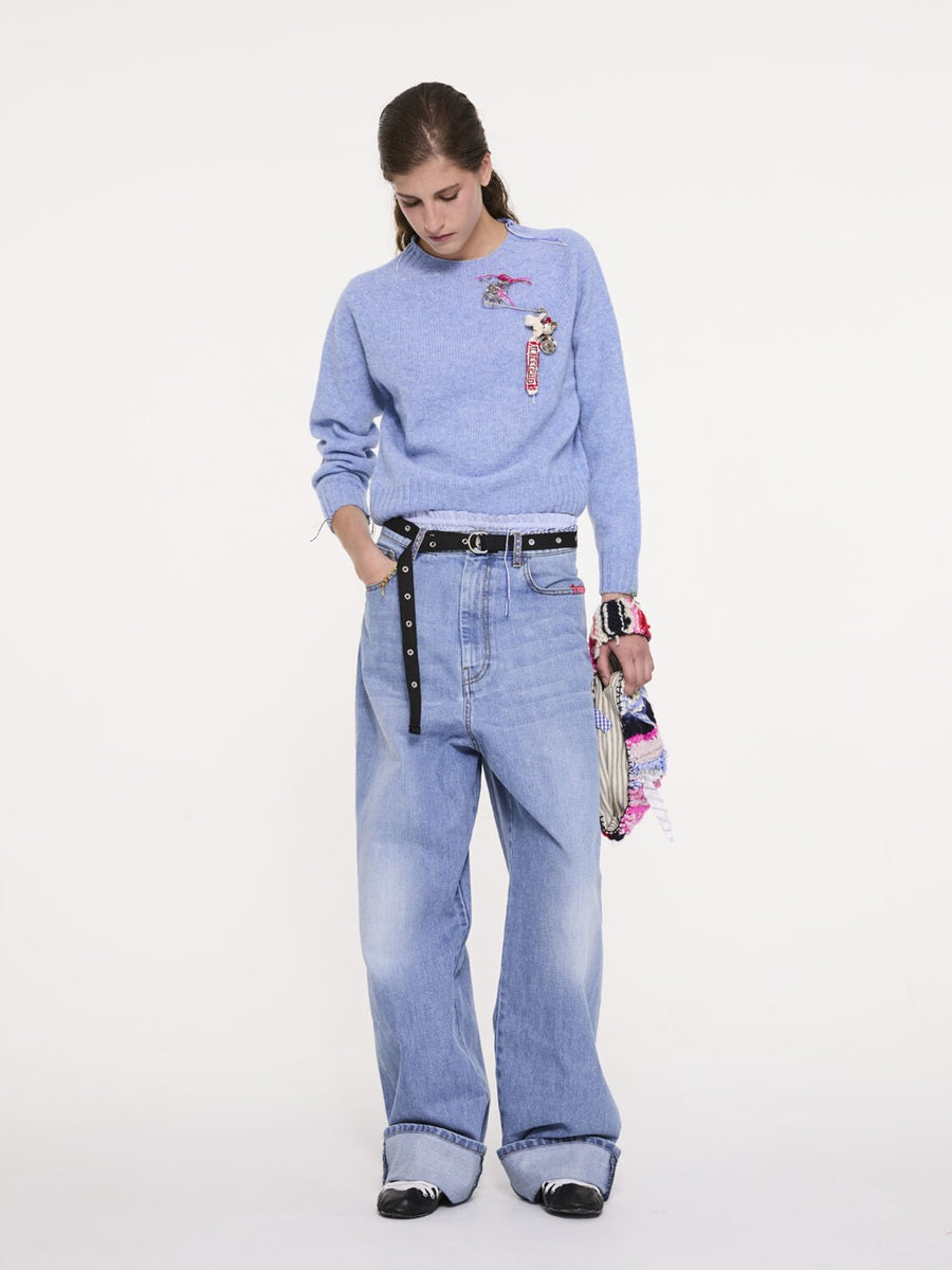 【LA FETICHE】stonewashed boyfriend jean s