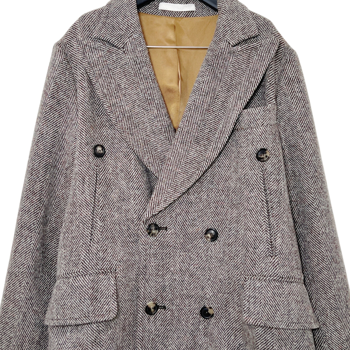 【LA FETICHE】Menswear Styled Overcoat In Harris Tweed
