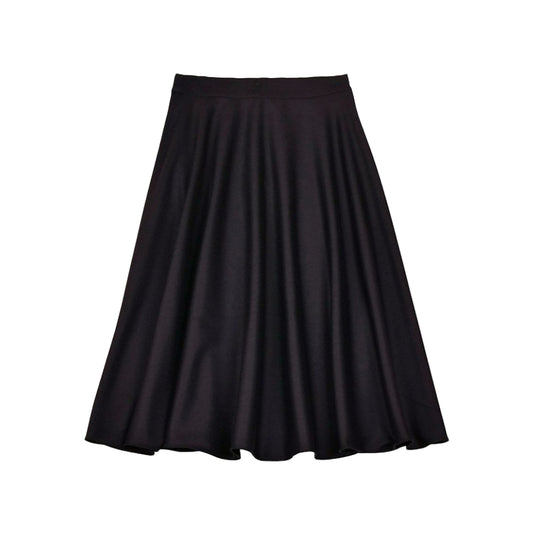 【Mii Collection】Plain Woven Superfine Wool Flanel Skirt #117