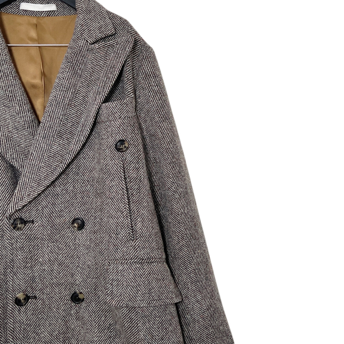 【LA FETICHE】Menswear Styled Overcoat In Harris Tweed