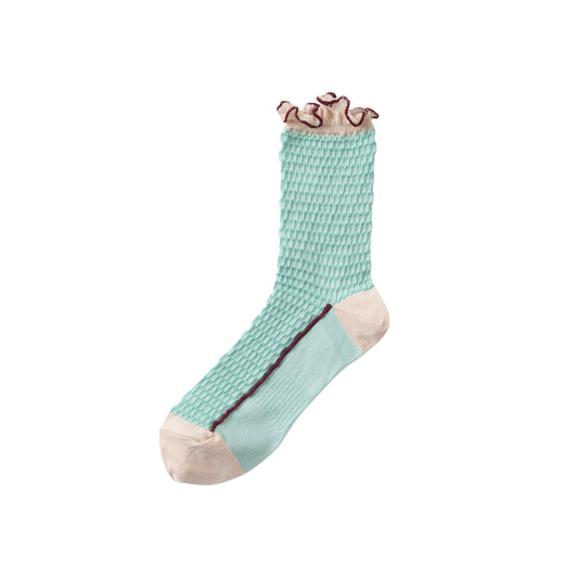 【TRICOTE】BUMPY FRILLED RIM DOT PATTERN SOCKS