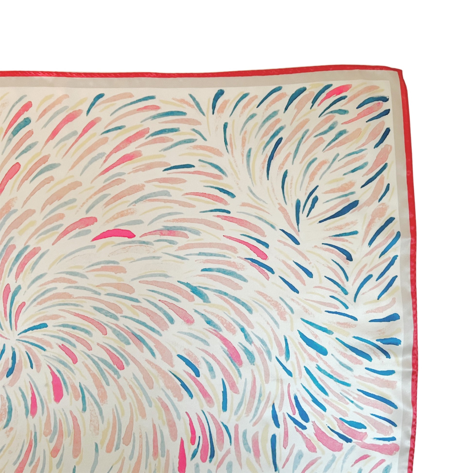 【Sayoko.M】silk scarf fireworks red