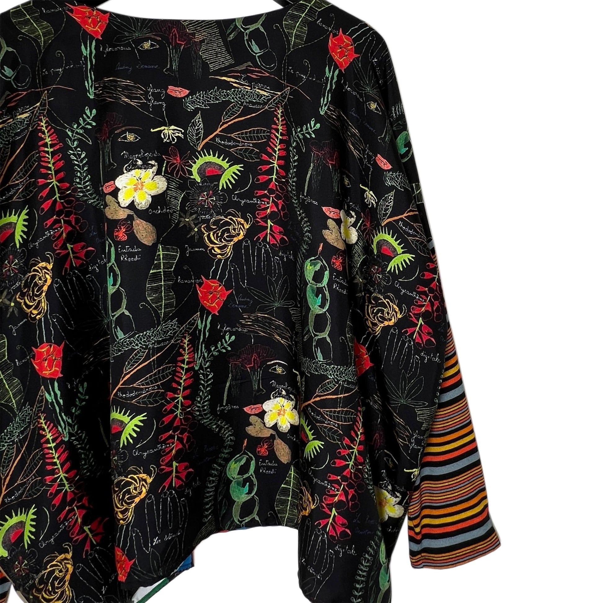 【La Prestic Ouiston】loose round-collar top with long sleeves