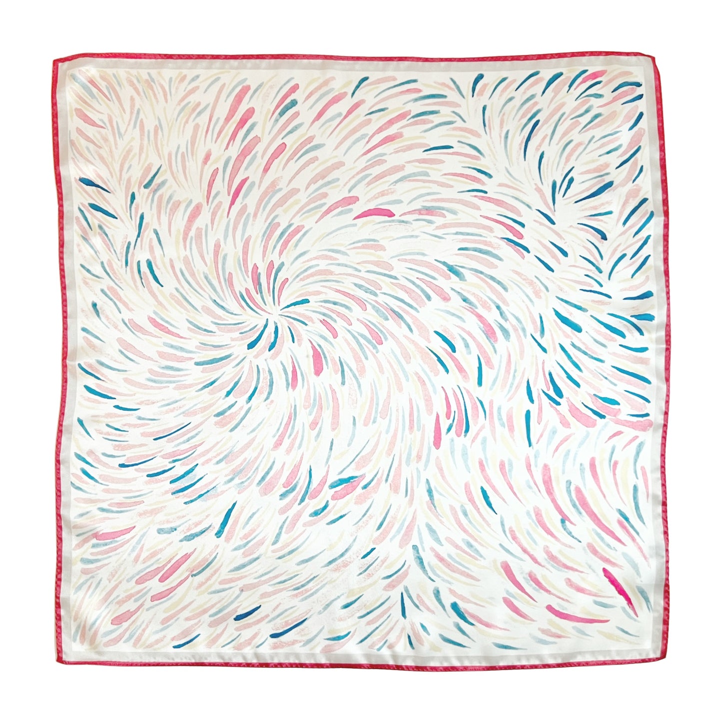 【Sayoko.M】silk scarf fireworks red