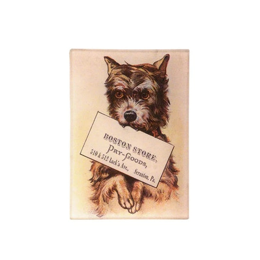 【JOHN DERIAN】デコパージュプレートWhite Terrier Trade Card