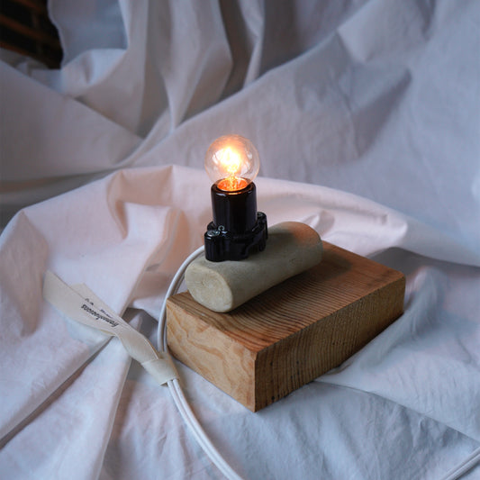 【frameofseasons】ランプ 08/oven pottery and wooden lamp08