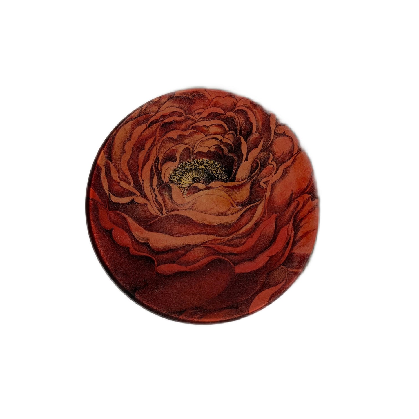 【JOHN DERIAN】デコパージュプレート The Rose (Red)