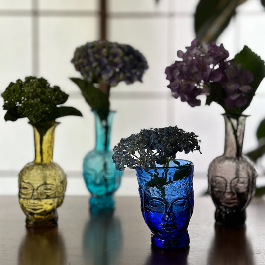 【La Soufflerie】フラワーベース Vase TeteTurquoise Light