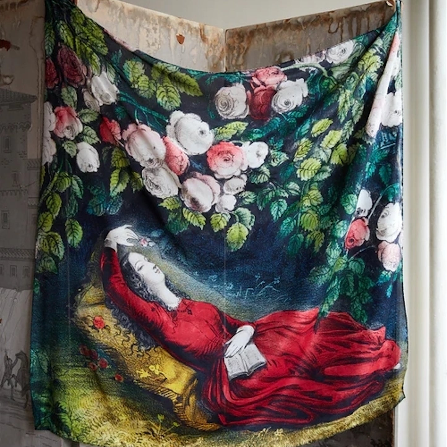 【JOHN DERIAN】シルクスカーフ Sleeping Beauty Silk Scarf