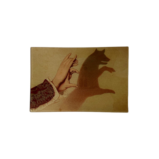 【JOHN DERIAN】デコパージュプレート Fox Shadow Puppet