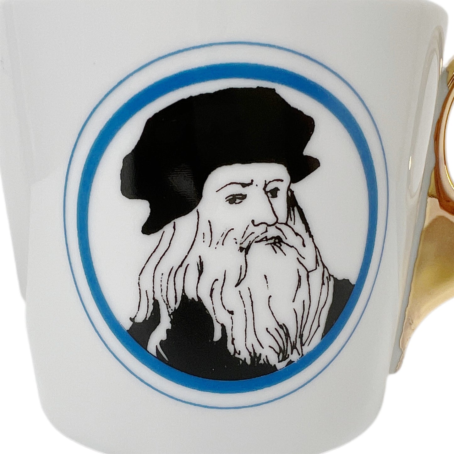 【Kuhn Keramik】 ポートレートマグカップ Leonardo Da Vinci