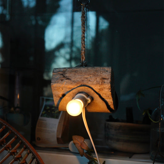 【frameofseasons】ランプ 05/oven pottery and wooden lamp05
