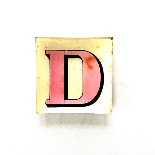 【JOHN DERIAN】デコパージュプレート アルファベット‐D