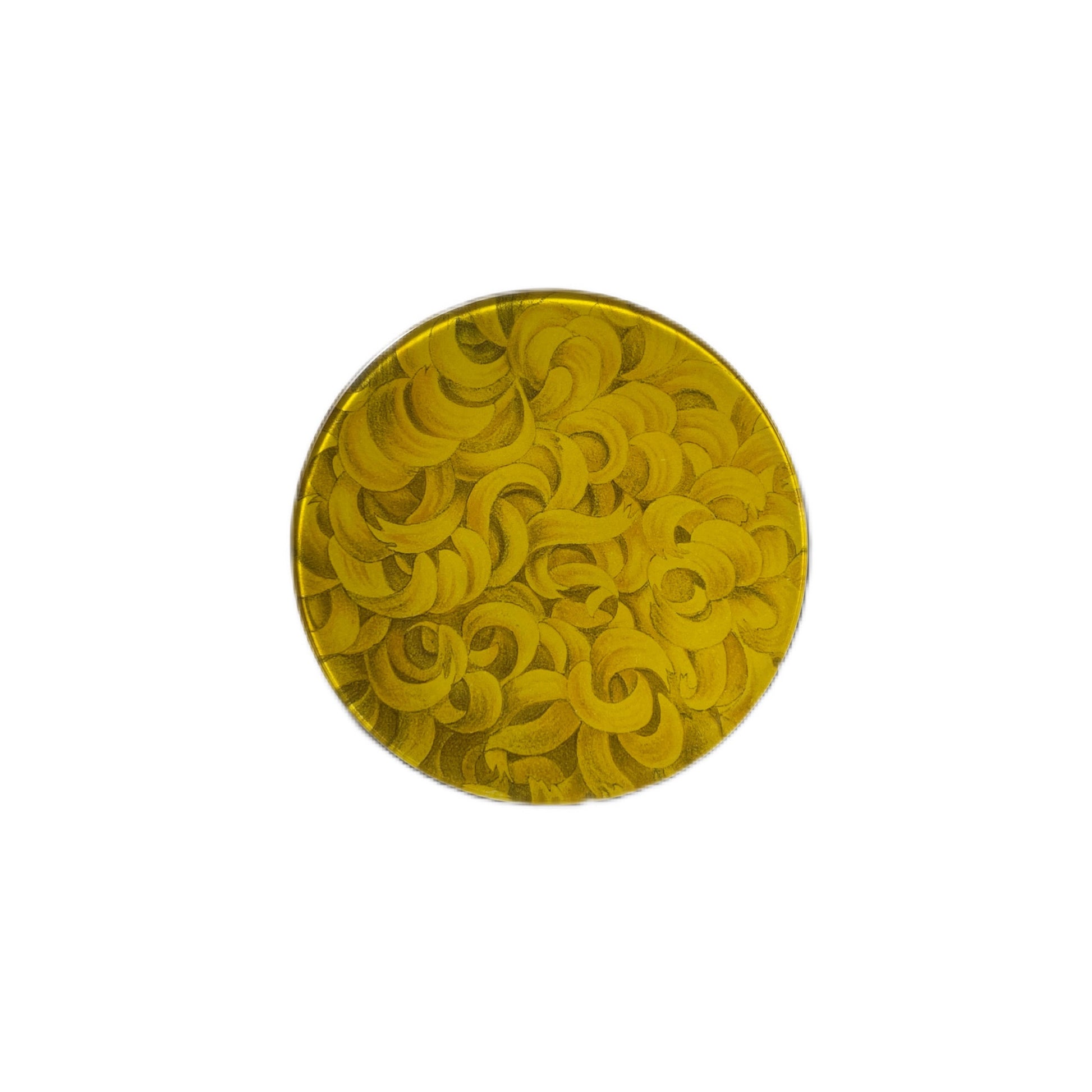 【JOHN DERIAN】デコパージュプレート Yellow Chrysanthemes