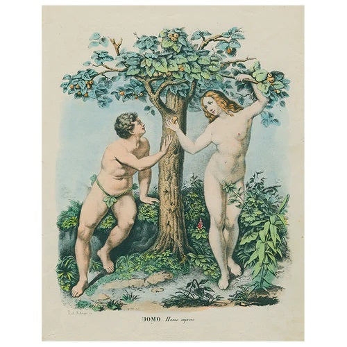 【JOHN DERIAN】デコパージュプレート Adam and Eve - Uomo(P129)/ アダムとイブ