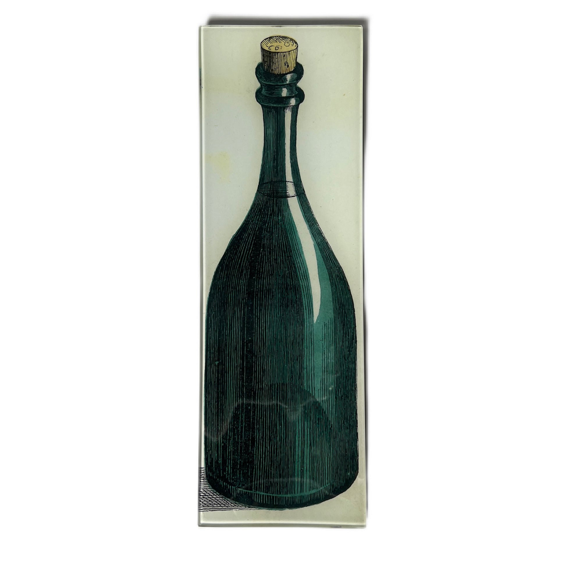 【JOHN DERIAN】デコパージュプレート Green Bottle